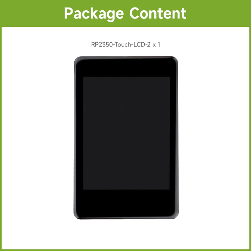 Waveshare RP2350 2inch Capacitive Touch Display Development Board,240×320 Pixels, IPS Panel, 262K Color, Onboard Camera Interface