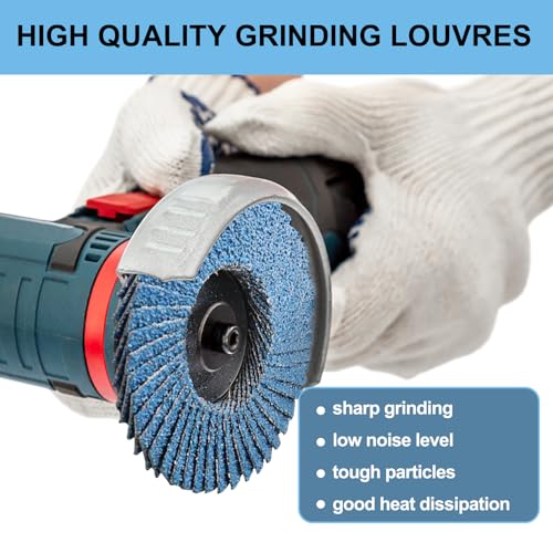 Pack of 10 Flap Discs, 76 mm 120 Grain Sanding Discs for Metal, Wood, and Steel, Sanding Mop Discs, Flap Discs for 3-Inch Angle Grinders | 120 Grit Sanding Mop Discs, Flap Discs for Metal, Wood, and Steel BYP-120