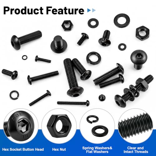 2380PCS Metric Hex Socket Button Head Screws Assortment Kit M2M3M4M5 G10.9 M2M3M4M5 2380PCS