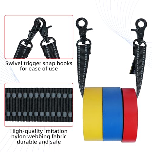 MELOTOUGH Nail and Screw Organizer Pouch with Belt Clip, Electrical Tape Holder Tape Thong with Trigger Snap Hook(Black)