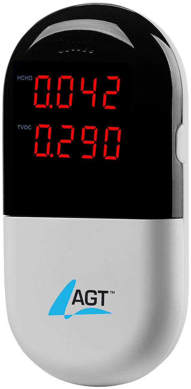 AGT pollutant measuring device: indoor air measuring device for HCHO & volatile organic compounds (TVOC) (pollutant measuring device, indoor air, formaldehyde measuring device, measuring pollutants)