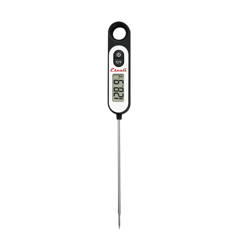Escali Long Stem Digital Thermometer for Meat, Frying, Cooking, Candy and Kitchen Use, Extra Long 5.6-Inch Probe, Black Digital Black