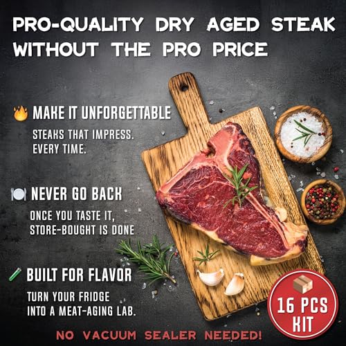 Dry Age Bag for Beef Steak. Easily Create Delicious DIY Aged Meat. Breathable Membrane Kit, Lab Tested Safe & Effective 5pcs. 8x12 in (20x30 cm), 1-4 lb 0.5-2 kg - Artisan Meat LAB