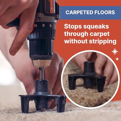 SQUEEEK NO MORE Counter-Snap Screws for SQUEEEK NO MORE Squeaky Floor Repair Kit – Replacement Screws – Zinc-Plated, Rust-Resistant for Hardwood, Carpet, Vinyl & Linoleum Floors (250 Count) 250