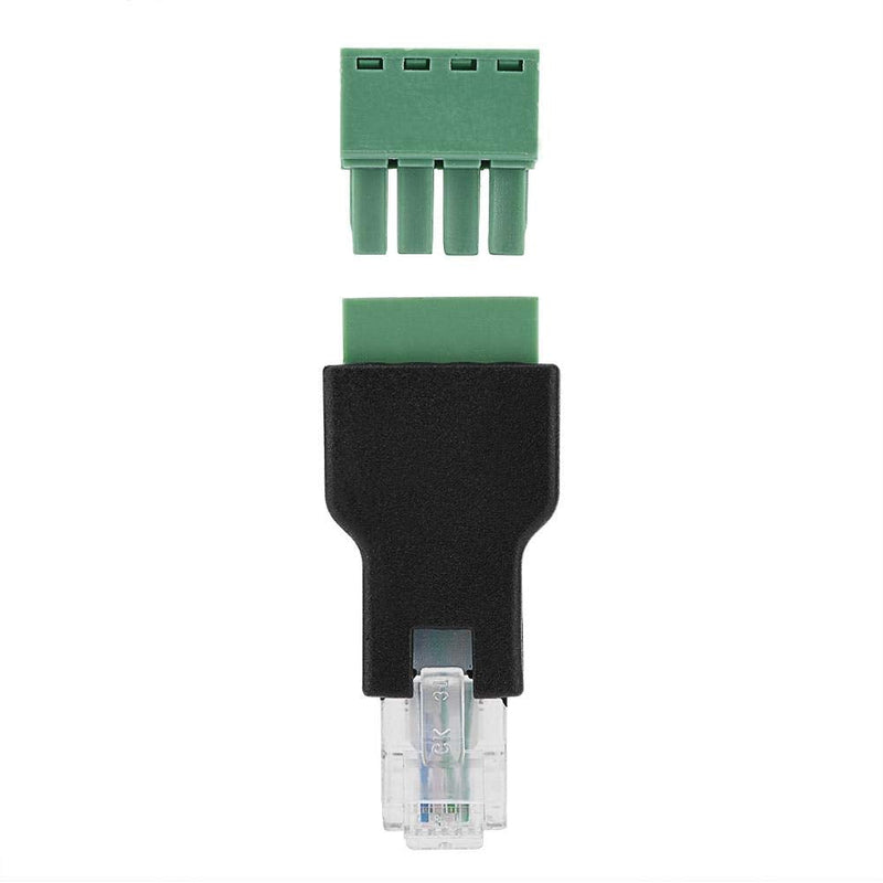 Dingln Ethernet Connector RJ11 6P4C Male to 4 Pin Screw Terminal Connector