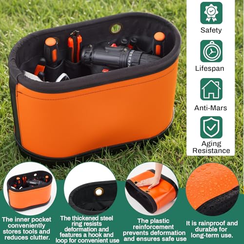 Oval Hard Bucket Tool Bag 14 Pocket Lineman 1 Classic