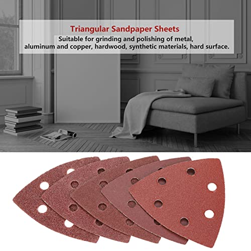 Pack of 101 Delta Sandpaper Triangular Sander, Sanding Pads Multi Sander, Sanding Set for Oscillating Multi Tool Cutting Cutter Pad
