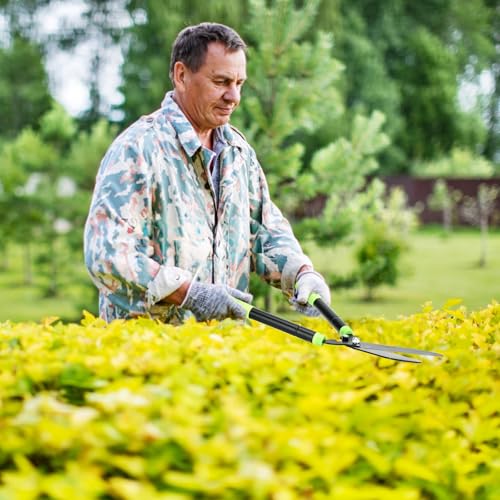 Telescoping Hedge Shears with Sharp 8 Inch Blades for Shrubs and Bushes