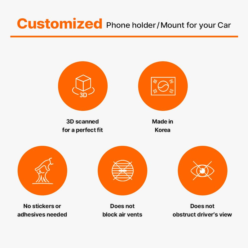 FICS Car Phone Holder for Genesis GV70 2026 Moder-Year – Custom-Fit Mount for Seamless Integration, Interior Accessories for Navigation, No Adhesive or Tools Required