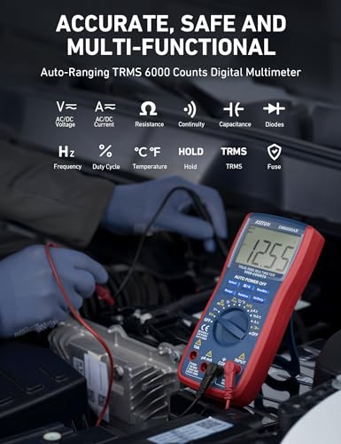AstroAI TRMS 6000 Counts Multimeter with Large Backlit Display + 2000 Counts Auto-ranging Digital Clamp Meter