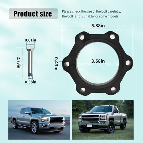 CV Spacers Fits 5-7.5" 4WD Lift 99-16 Chevy GMC 1500 Tahoe Suburban