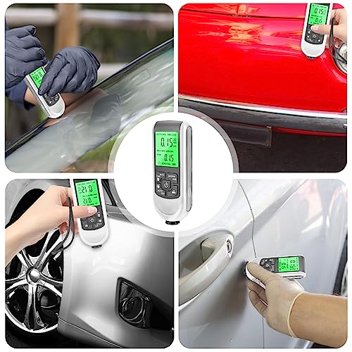 Car Paint Gauge, Paint Thickness Gauge for Car, Digital Coating Thickness Gauge with Backlight LCD Display, Thickness Gauge for Measuring Paint Thickness in the Automotive Industry
