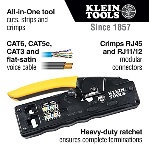 Klein Tools Network Cable Tester and Crimper Bundle