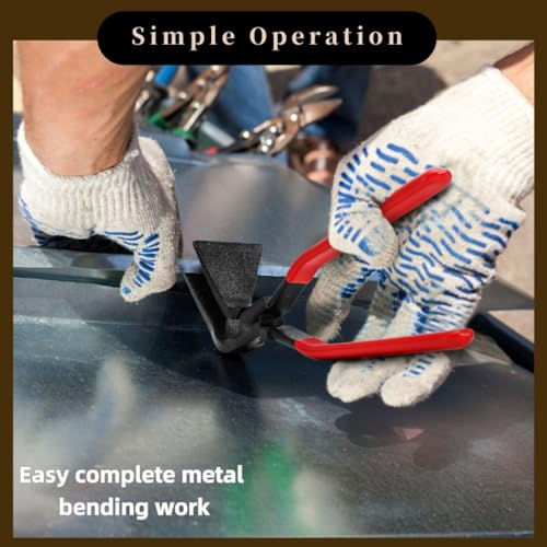 Covzoe 3 Pieces Hand Seamer Sheet Metal Tools with Straight, 45°, 90° Jaws