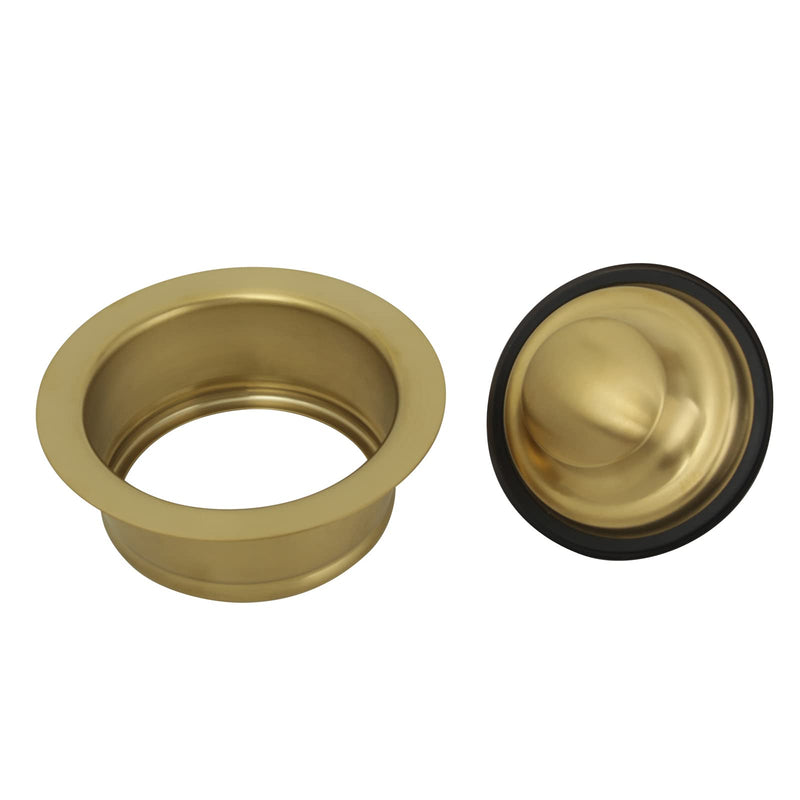 Akicon Kitchen Sink Brass Gold Finish Garbage Disposal Flange Stopper, One Size Disposal Rim, Fit 3-1/2 Inch Standard Sink Drain Hole Brushed Gold