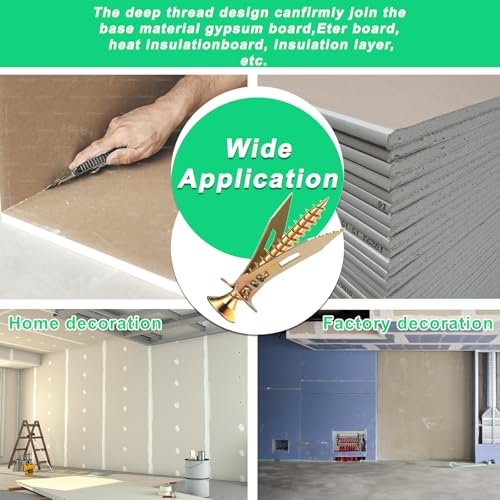 Self-Drilling Drywall Anchors Expansion Screws 400PCS,No Drill Holes 400