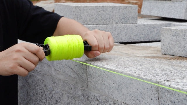 6 Roll Mason Line String Line - #18 Braided Nylon String - 500 Ft Length - Nylon with Reloadable Line Reel Twine for Gardening Or Masonry Tools - Perfect Construction String (Yellow) Yellow