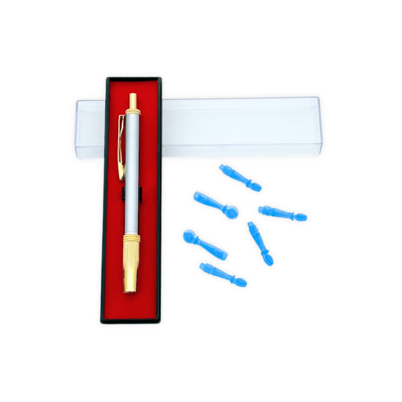 Lancing Aid with 100 Sterile Lancets, Blood Lancet Pen, Blood Collection Pen, Cupping Pen, Lancet Pen, Blood Pen, Blood Drainage, Hacamat Kalemi, Hijama Pen