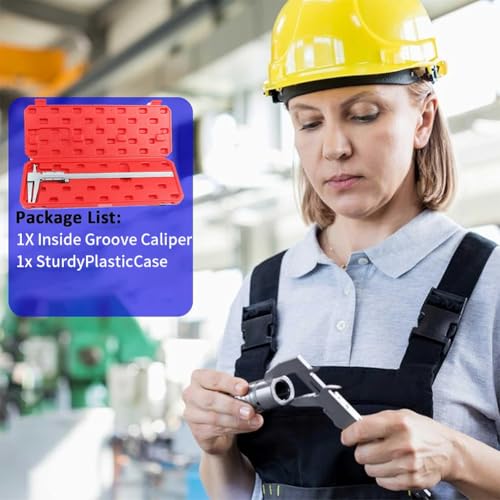 Inside Groove Vernier Caliper 9-200mm, Inner Vernier Calipers Carbon Steel, Professional Carbon Steel Double Claw Inner Groove Vernier Calipers(9-300mm)