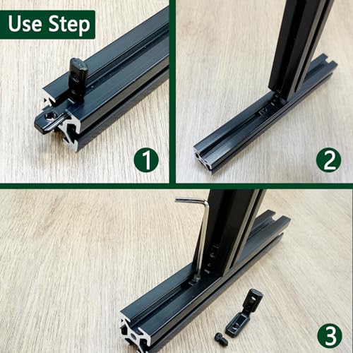 200pcs M5 T-Nuts Screws Kit;30Pcs Black 2020 Corner Bracket with 62Pcs T Nuts for 8020 2040 2020 T Slot Extruded Aluminum Rail