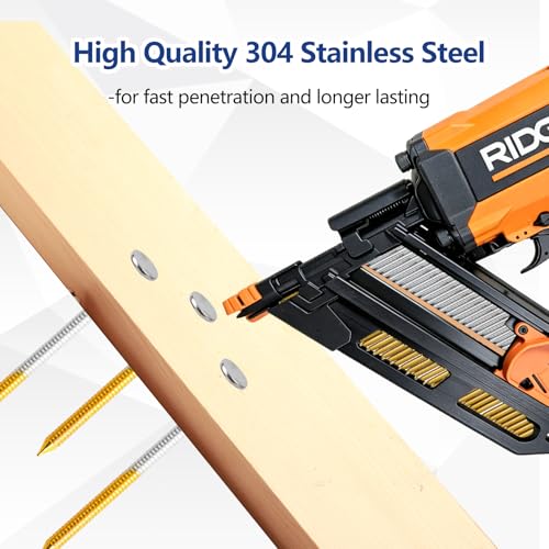 21 Degree 304 Stainless Steel Framing Nails 2-1/2" x .113" 500Pcs 2-1/2" x .113" 500 pcs