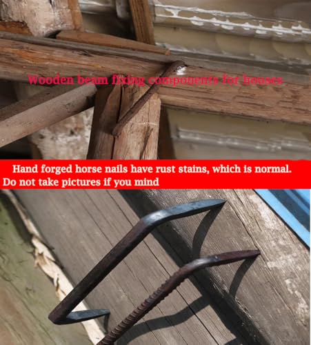 Heavy Duty U-Shaped Grabbing Nails (Leech Nails) – Carbon Steel Double Pointed U Nails for Wooden Shed Frames, Timber Construction, and Railway Sleeper Fixing