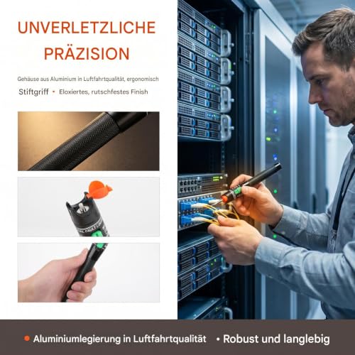 10MW Visual Fault Locator 10KM Fiber Optic Tester Tool Kit VFL Red Light Pen for SC/FC/ST/LC Connector for Fiber Network Cable Test | Visual Fault Locator, LWL Tester, Tragbar Mini Rot Fiber Optic Kabel Tester 10 km