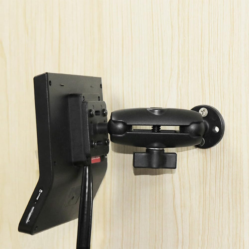 Strg 1'' Ball Mount with Aluminum Alloy Round Plate, Universal Electronic Device Mounting Ball Base with AMPS Holes Compatible with RAM Mount and All 1 Inch/B Size/ 25MM Ball Double Socket Arms Base Diameter: 63mm