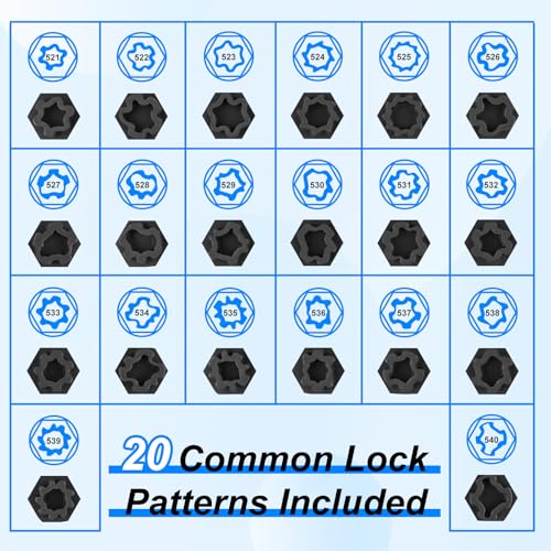 22PCS Locking Lug Nut Key Set for VW Audi
