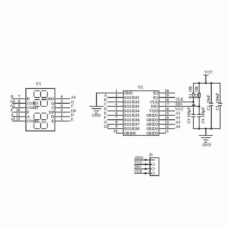 Hailege 2pcs 0.36" 4-Digit Tube LED Segment Display Module Red Common Anode TM1637 Drive Chip Tube Clock Display UNO R3