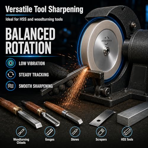 CBN Grinding Wheel 8 Inch for Bench Grinder, 5/8" Arbor, 1" Wide, 1000 Grit 1000.0