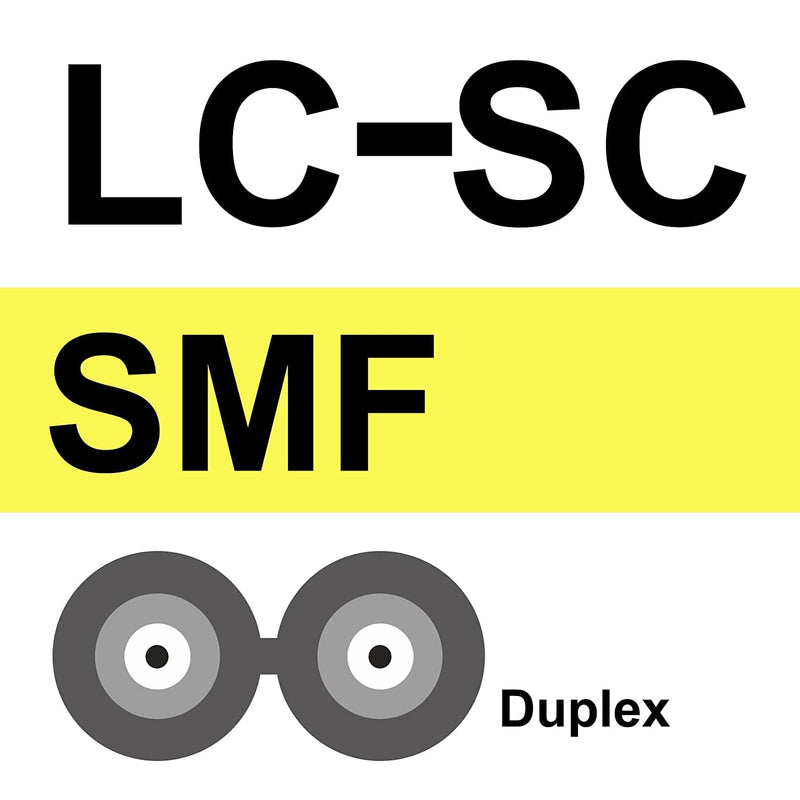 10Gtek Fiber Patch Cable - LC to SC OS2 1G/10G Singlemode Jumper Duplex 9/125 LSZH Fiber Optic Cord, Yellow, 30-Meter(98.4-ft) 30m SMF OS2, LC-SC, Duplex 1