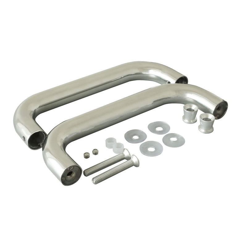 CKB 6" Shower Door Handle, Compatible with 1/4" to 1/2" Glass Thick, Stainless Steel Back to Back Glass Door Pull for Frameless, Chrome 6" (Hole to Hole)