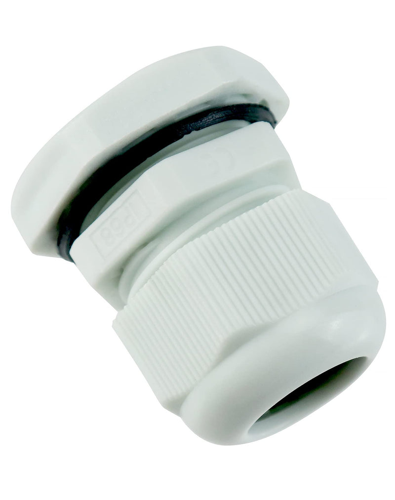 QWORK 32 Pcs Cable Glands, Waterproof Plastic Cable Gland, M12, M16, M20, M25