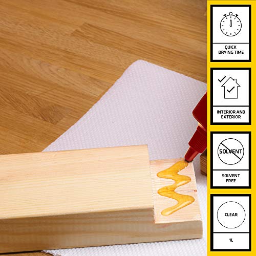 Everbuild 502 All Purpose Weatherproof Wood Adhesive – Suitable for typical Wood Bonding Applications – 1 Litre