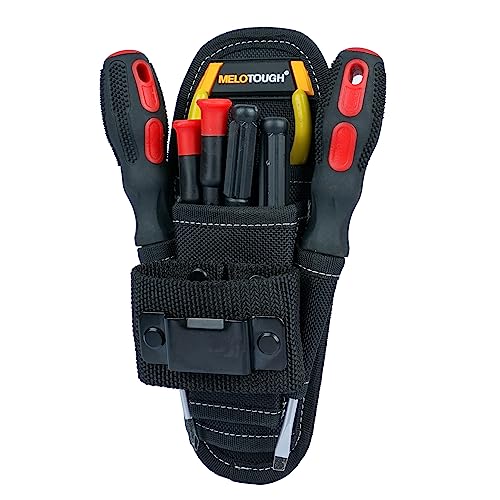 MELOTOUGH 1 PCS Tool Belt Suspenders Construction Bag Suspenders Padded Work belt Suspenders + Small Tool Pouch with Belt Clip,Small Tool Holder Pouch