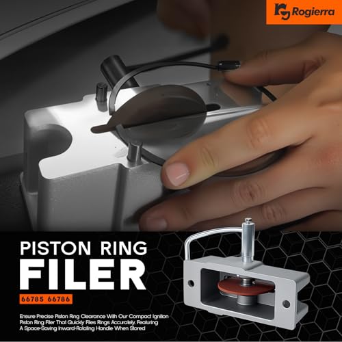 66785 & 66786 Manual Piston Ring Filer Tool - Adjustable Grinder & Cutting Wheel for Ring Clearance Adjustment, Includes 120 Grit Carbide Grinding Wheels - Replaces Parts