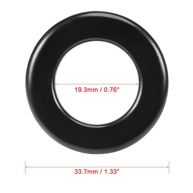 sourcing map Ferrite Ring Iron Powder Toroid Ferrite Cores Black Gray 19.3 x 33.7 x 11.3mm de