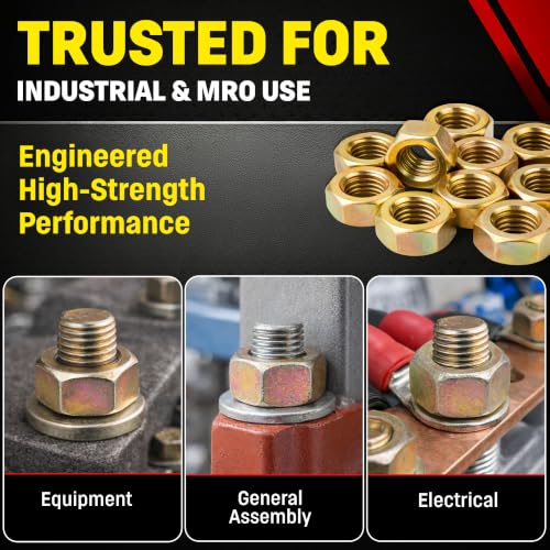 Chenango Supply 1/2-13 Grade 8 Hex Nuts 50 1/2-13 Hex Nut