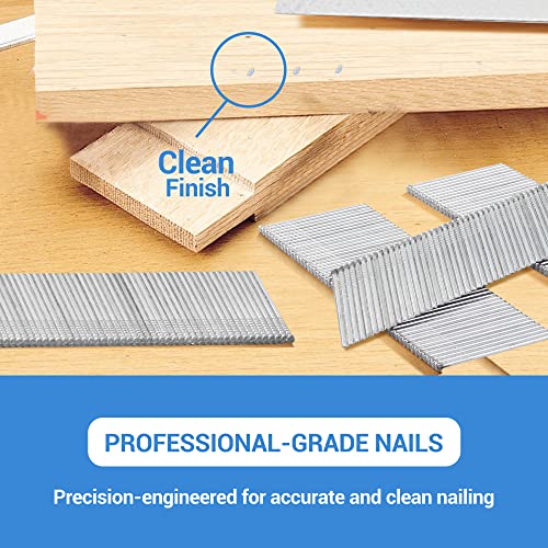 meite 16 Gauge 20 Degree Finish Nails Set 1-3/4 Inch & 2 Inch Leg Galvanized Angled Finishing Nails for Finish Nailer Cabinet Crown Baseboard