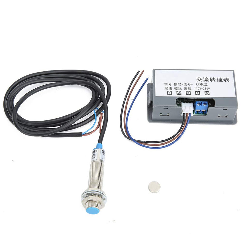 Digital Speedometer, Display, High Measurement, 220V AC, Tachometer, 4 Digit Tube and Detectors, Accuracy AC220V