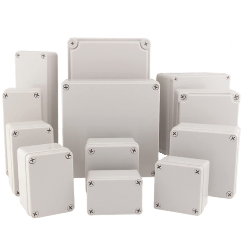 Junction box, 15 size selection, junction box, waterproof IP65 junction box, surface-mounted junction box, ABS electrical junction boxes, DIY plastic case, distribution box (11.5 x 9 x 5.5 cm), 115 x 90 x 55 mm