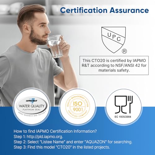 PUREPLUS 5 Micron 2.5" x 20" Whole House CTO Carbon Sediment Water Filter 1PACK and 20"X2.5" 5 Microns Whole House Sediment RO System Water Filter 6PACK