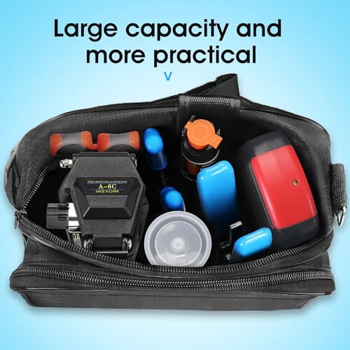 Fiber Optic Termination Kit FTTH Cold Connection Tool Kit 6C Fiber Cutting Knife Stripper Pliers D7 OPM with RJ45 Network Testing and FC to LC