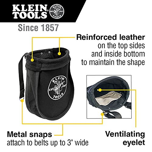 Klein Tools 51A Tool Pouch, Utility Pouch for Carrying Nuts and Bolts, with Interior Pocket, No. 10 Canvas, 9 x 3.5 x 10-Inch Pouch + Bag