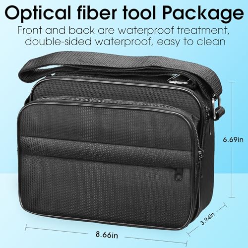 Fiber Optic Termination Kit FTTH Cold Connection Tool Kit 6C Fiber Cutting Knife Stripper Pliers D7 OPM with RJ45 Network Testing and FC to LC