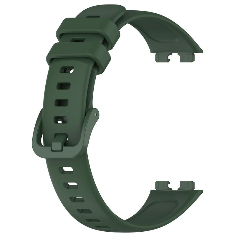 2 Pack Silicone Waterproof Replacement Bands Compatible with Huawei Band 9/Band 8 Black+Green