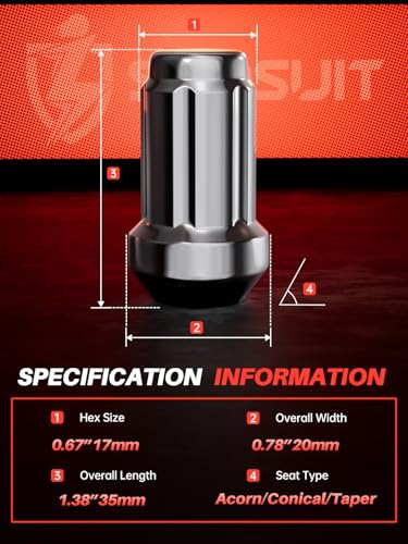 Sposuit 20Pcs M12x1.5 Spline Lug Nuts, 19mm Hex - Replacement for Toyota 20 Pack SplineDrive Chrome