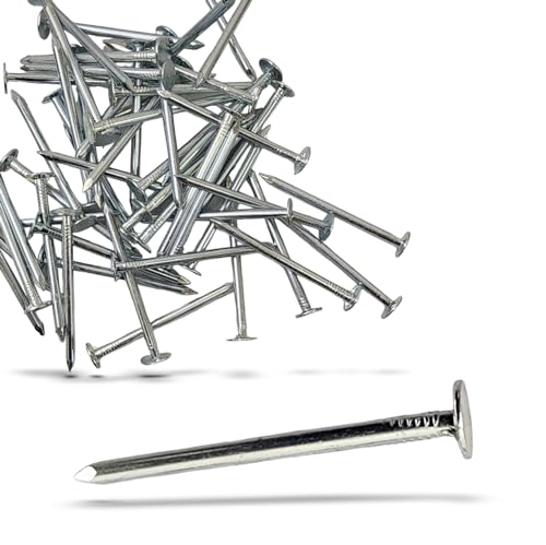 2-Inch Galvanized Roofing Nails Professional Grade - Used to fasten roofing felt, asphalt singles & insulation board (500) 500