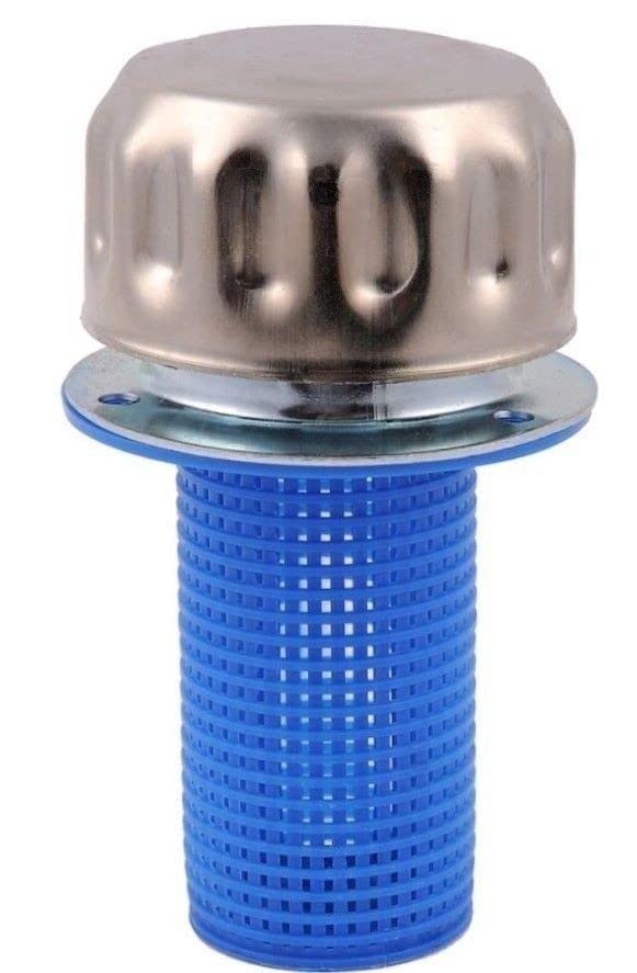 Hydraulic Filling and Ventilation Filter Made of Metal for Oil and Fuel Tanks, Ventilation Lid (with Strainer, Bayonet Closure, Chrome-Plated, Tear-Resistant Seal) Chrome plated Reissfeste Dichtung